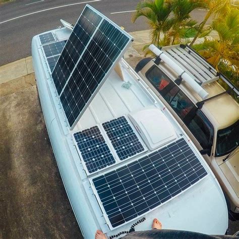 built in solar panel van roof