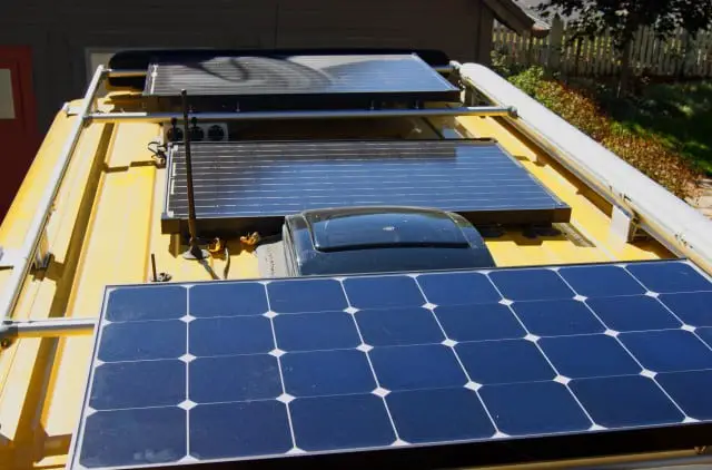 solar panel on a van roof