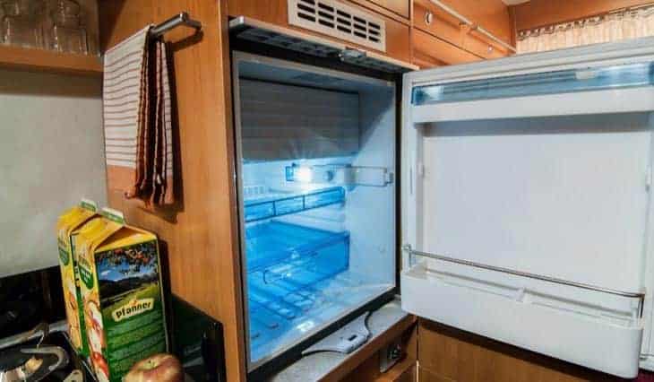 12v fridge in a van