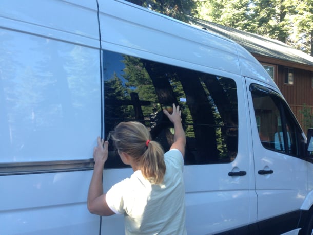 cargo van window