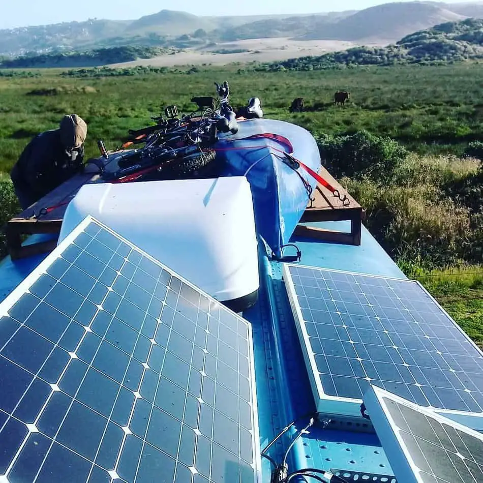 solar installation on a van