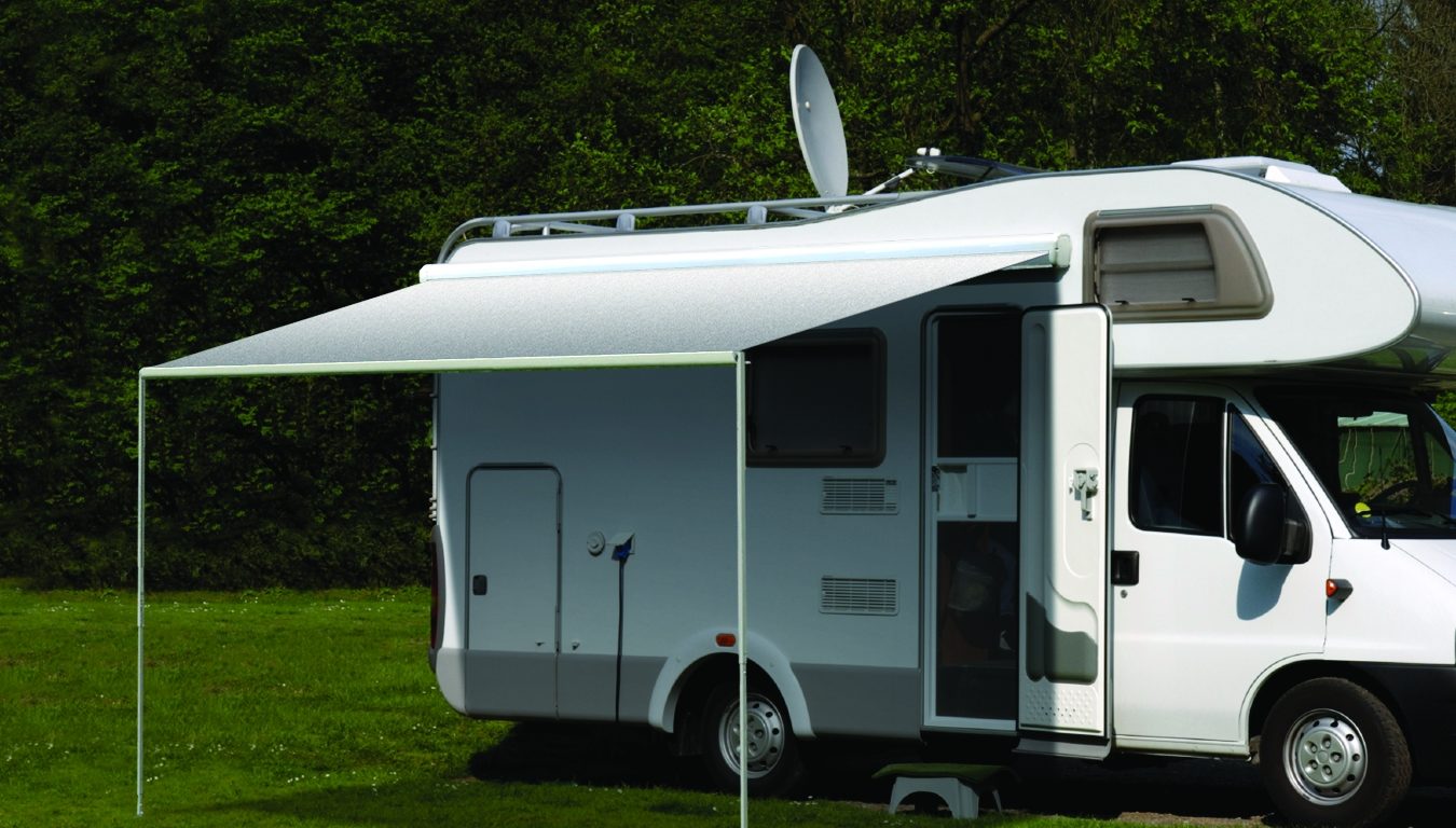 rv with its awning open