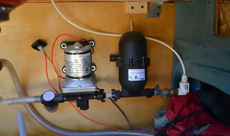 how does a water pump work in a caravan