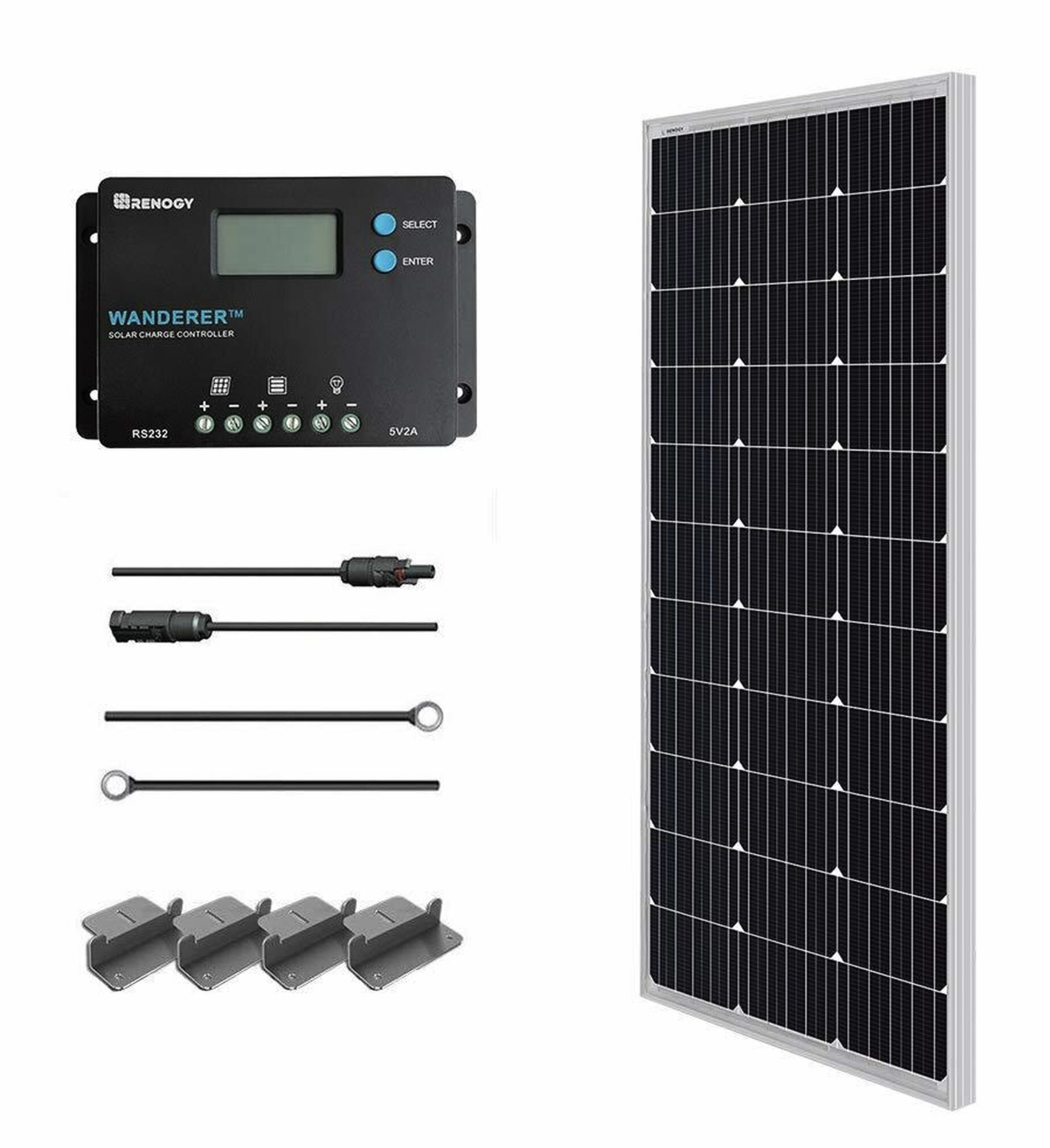 Renogy 100 Watt 12 Volt Solar Panel Bundle Kit