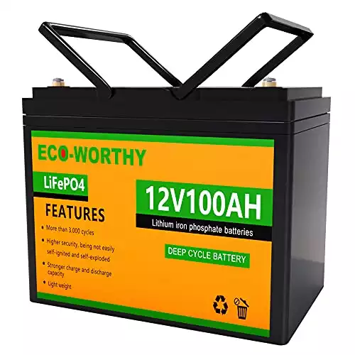 ECO-WORTHY LiFePO4 Battery 100Ah 12V