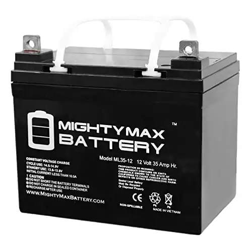 Mighty Max Solar Battery - 12V 35AH Deep Cycle AGM