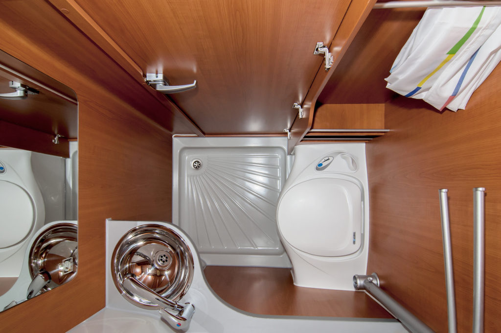 rv toilet with shower tray