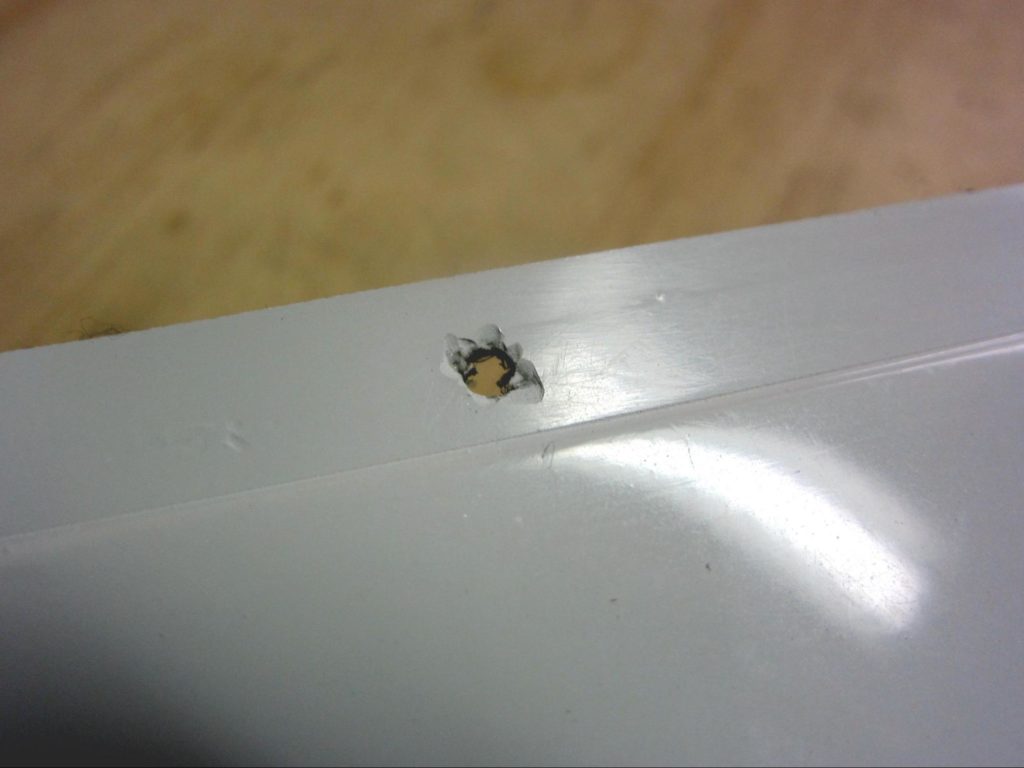 small hole in fiber glass