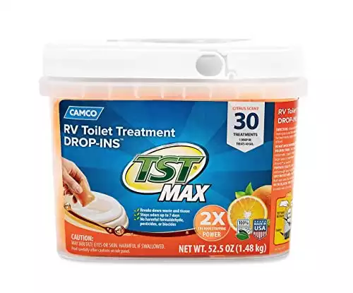 RV Toilet Treatment Drop-Ins, Breaks Down Waste And Tissue
