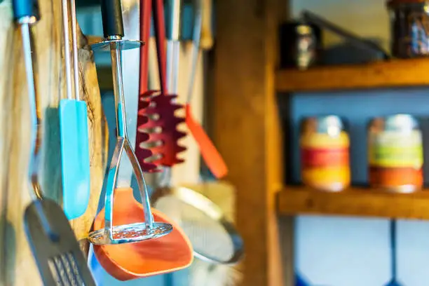 kitchen tools hanging