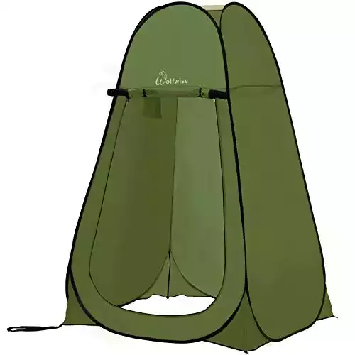 WolfWise Pop-up Shower Tent Green