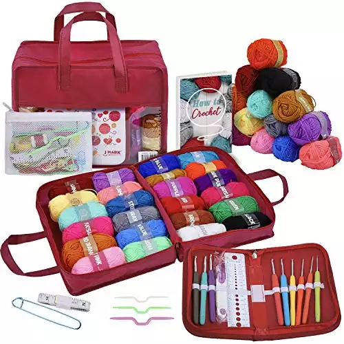 Crochet Kit with Yarn Set Premium Bundle