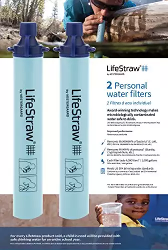 LifeStraw Personal Water Filter for Hiking, Camping, Travel.