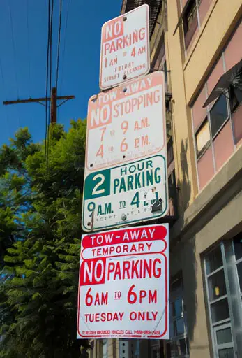 parking rules street signs