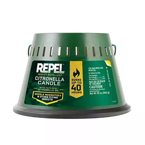 Repel Insect Repellent Citronella Candle, Triple Wick, 20-Ounce